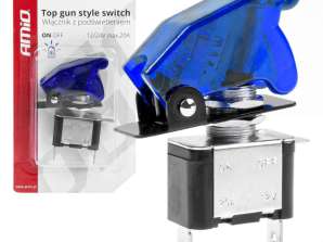 Interrupteur Top Gun avec rétroéclairage bleu Amio 03096