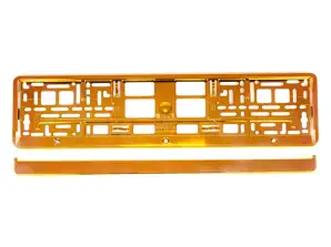 Orange metallisierte Kennzeichenrahmen amio 71457/01170p