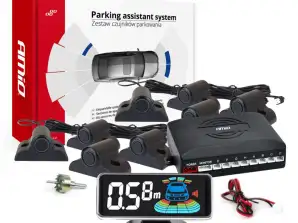 Schwarze Rückfahr-Eparksensoren vorne hinten LED 3D Lkw Bus AMIO 03195