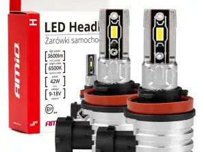 Auto LED-lamput H-sarja mini H8 H9 H11 H16 6500K Canbus AMiO 03333
