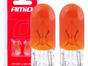 Ampoules halogènes t10 w5w w2.1x9.5d 12v 2pcs blister amio 03347