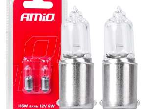 Halogén izzók H6W 12V 6W BAX9S 2db blister amio 03355