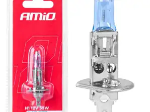Ampoule halogène H1 12V 55W super blanche 1 pièce blister amio 03359