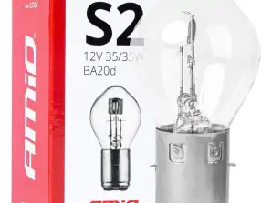 Ampoule halogène s2 12v 35/35w ba20d amio 03368