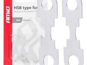Flachband-Sicherungen 2 Stück hsb 42mm 80a amio 03501