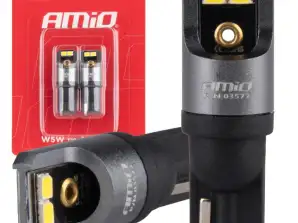 LED izzók canbus pro t10 w5w 4x2016 smd fehér 12v 24v amio 03577