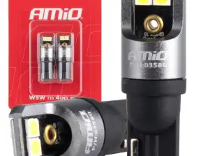 LED-lamput Full Canbus Pro T10 W5W 4x3030 SMD Valkoinen 12V 24V Amio 03580