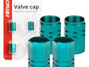Aluminium-Ventilkappen grün 4 Stück amio 03632