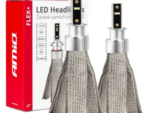 Auton led-polttimot flex h3-sarja 6000k 12v 24v canbus amio 03656