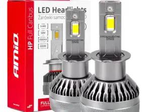 Auton led polttimot hp sarja full canbus h3 12v 24v 6500k amio 03672