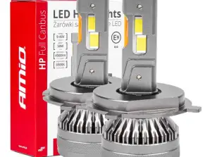 Auton led-polttimot hp täysi canbus sarja h4/h19 12v 24v 6500k amio 03673