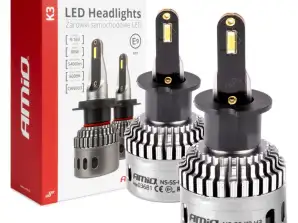 Auton led polttimot sarja k3 h3 12v 6000k canbus amio 03681