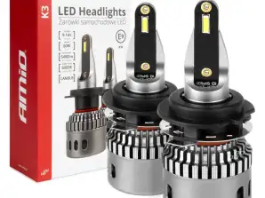 Auton led-polttimot K3 H7-sarja 1 12v 6000k canbus amio 03684