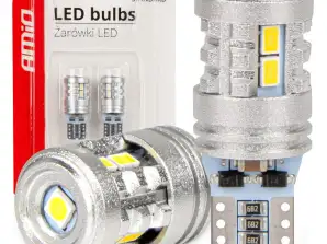 LED izzók standard t10 w5w 6x3020 1x3030 smd fehér 12v 24v amio 03718