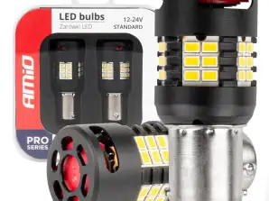 LED-polttimot canbus pro series 1156 BA15S P21W R10W R5W 24x3020 SMD Tuuletin Valkoinen 12V 24V Amio