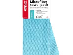 Mikrofaser-Universaltuch für Trocken- und Nassreinigung 30x40 cm 350g 2 Stk. amio 03737