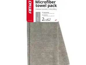 Streifenlose Mikrofaser für Fensterglas, Spiegel 30x40 cm 2 Stück amio 03742