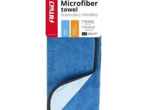 Mikrofaser zum Waschen, Reinigen und Trocknen der Autoscheiben 2in1 60x40 cm amio 03748