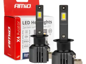 Auton led-polttimot x4-sarja aviator h1 6500k canbus amio 03761
