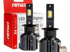 Auton polttimot led x4-sarja aviator h3 6500k canbus amio 03762