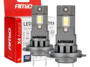 LED-Autolampen Serie X4 Aviator H7/H18 6500K Canbus Amio 03764