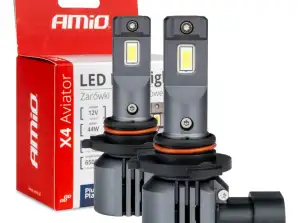 Auton led-polttimot x4-sarja aviator hb3 9005 hir1 9011 h10 6500k canbus amio 03766