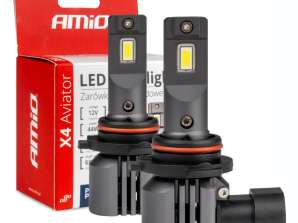 Auton LED-polttimot x4-sarja aviator hb4 6500k canbus amio 03767