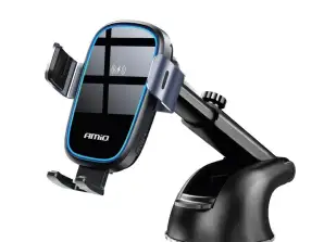 Support de voiture pour téléphone fenêtre cockpit planche chargeur à induction 15w amio 03779