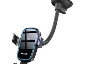 Support de voiture pour téléphone fenêtre cockpit planche chargeur à induction 15w amio 03780