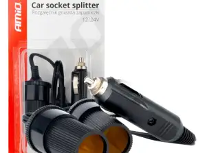 Auton tupakansytyttimen pistorasian jakaja 12v 24v amio 03801