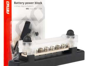 Stromschiene m6 Erdungsverteiler 12v 48v 150a amio 03809