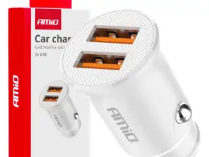Chargeur de voiture 2x usb a 2.1a amio 03872