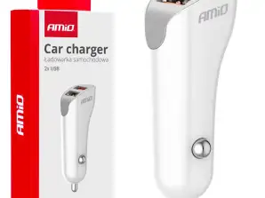 Chargeur de voiture 2x usb a 2.1a amio 03874