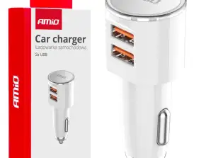 Chargeur de voiture 2x usb a 3.4a amio 03888