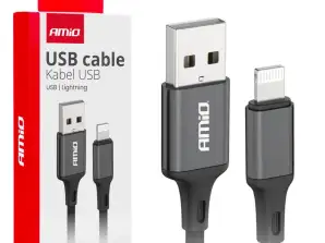 USB A Lightning töltőkábel iPhone 2A 100cm fulllink amio 03901 készülékhez