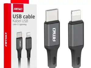 Töltőkábel usb c lightning iphone pd 20w 100cm fulllink amio 03904