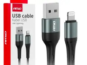 USB A villám töltőkábel iPhone 3A 100 cm-es fulllink amio 03913-hoz