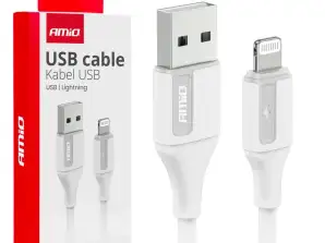 USB A villám töltőkábel iPhone 3A 100 cm-es fulllink amio 03919 készülékhez