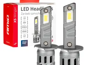 Auton led-polttimot x5 winger h1-sarja 6000k canbus amio 03943