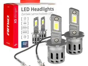 Auton led polttimot x5 winger sarja h3 6000k canbus amio 03944
