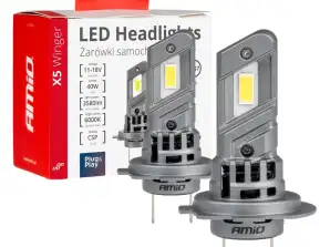 Auton led-polttimot x5 winger h7 h7 h18 6000k canbus amio 03946