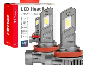 Auton led-polttimot x5 winger sarja h8 h9 h11 6000k canbus amio 03947