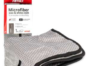 Mikrofasertuch 2in1 zum Polieren und Polieren des Autos 40x40 cm 600 g amio 03976