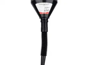 Flexible funnel black universal with strainer for fuel, liquid, water 13 5 cm amio 04036