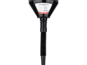 Flexible funnel black universal with strainer for fuel, liquid, water 16 cm amio 04038