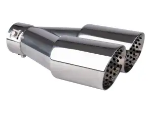 Embout de silencieux d'échappement en acier inoxydable double chrome amio 04062