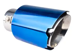 Embout de silencieux d’échappement en acier inoxydable bleu amio 04066