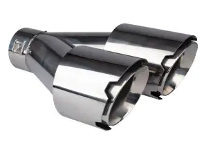 Embout de silencieux d’échappement en acier inoxydable double gauche chrome amio 04067