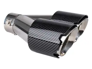 Embout de silencieux d’échappement inox droit double carbone amio 04070