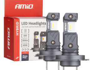 Auton LED-lamput hybridisarja h7 h18 6000k canbus 60w amio 04115